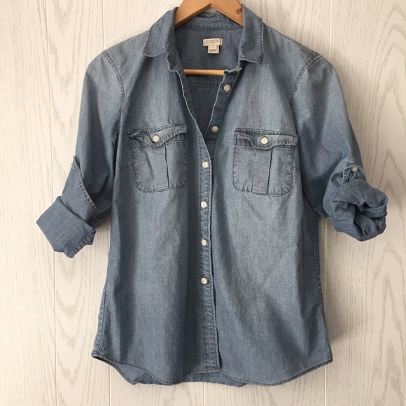 J. Crew Factory Tops - J. Crew Factory Chambray Button Down