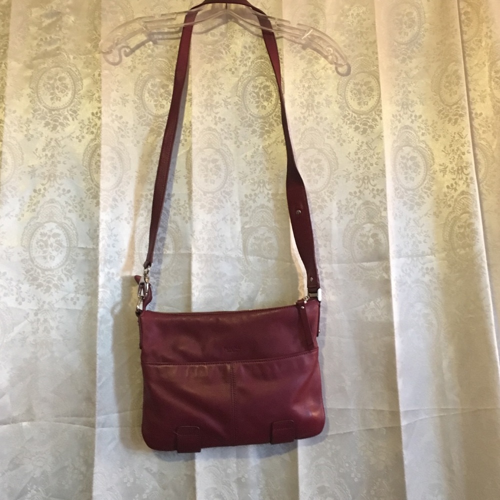 Perlina genuine leather cross body purse