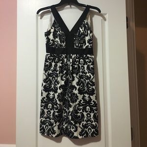 Ann Taylor Loft Black and White Dress