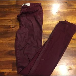 Maroon jeans