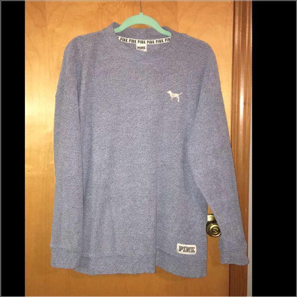 VS PINK MOCK HOODIE BLUE SIZE L