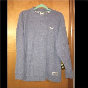 VS PINK MOCK HOODIE BLUE SIZE L