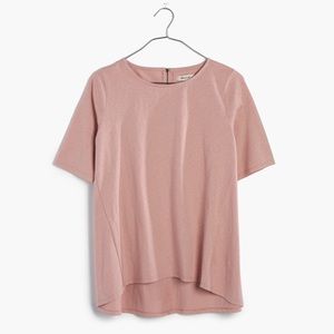 Madewell back zip swing tee in blush