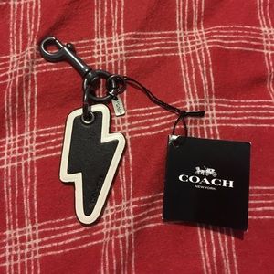 Coach-Pac Man Lightning Bolt Bag Charm Keychain