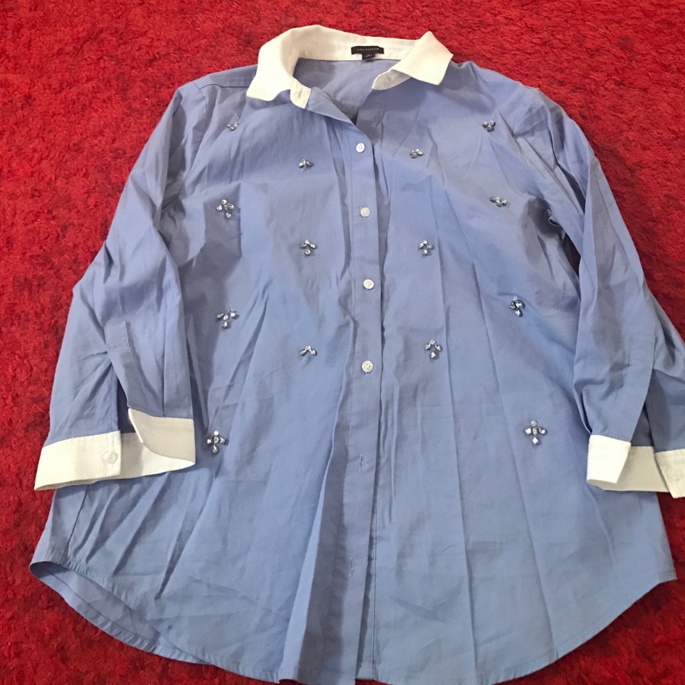 Ann Taylor Sequined Oxford