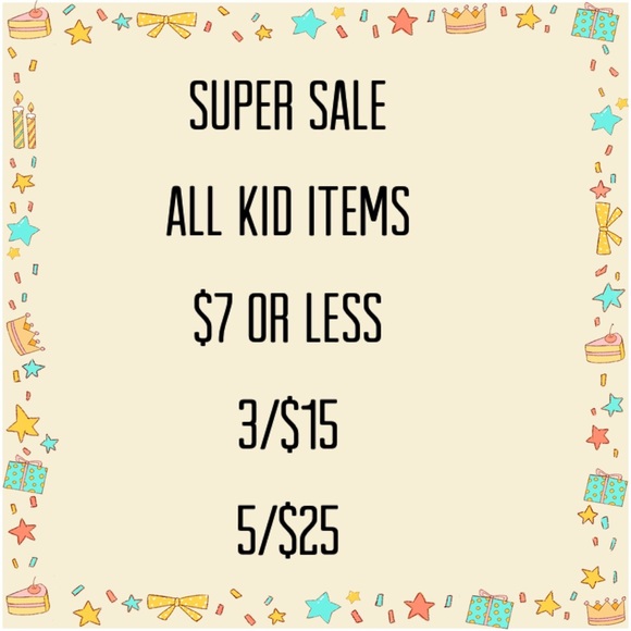 SALE- All Kid Items- SALE