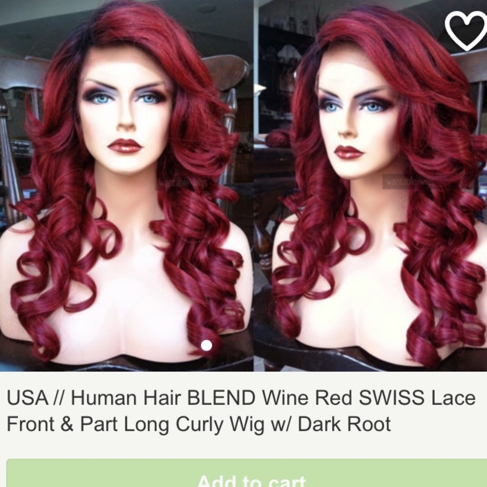 Human hair lace front wig. Never worn. $30