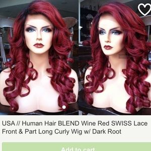 Human hair lace front wig. Never worn. $30