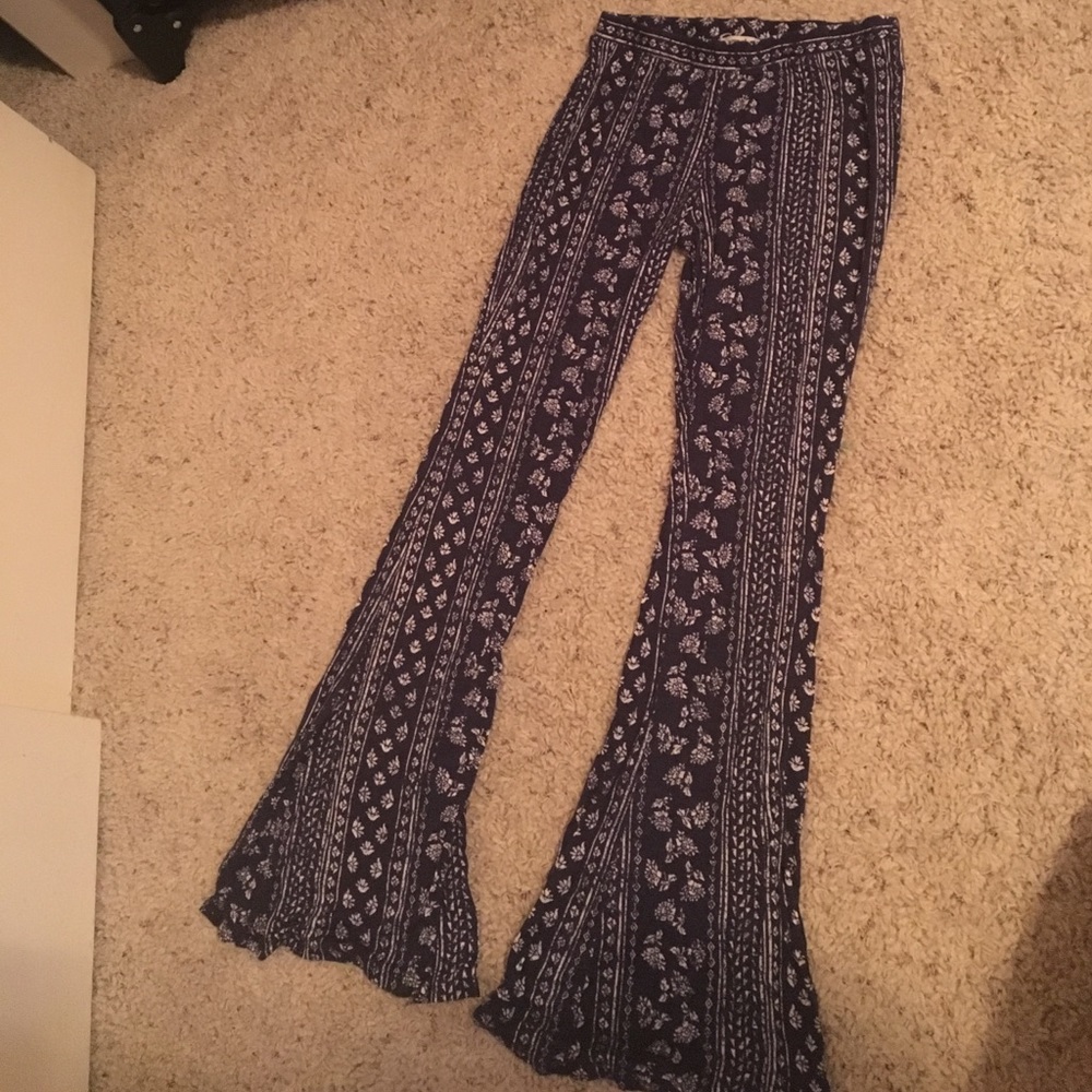 Blue and white pants