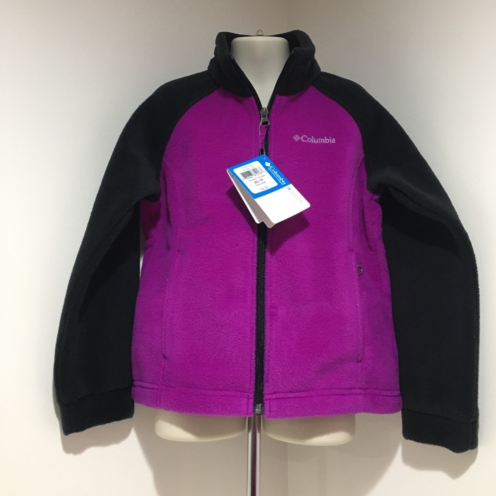 Size XS Purple & Black Fleece Jacket