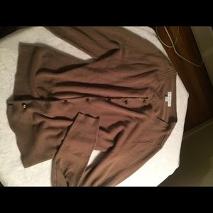 Womens brown button down cardigan