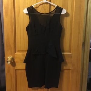 Black peplum dress