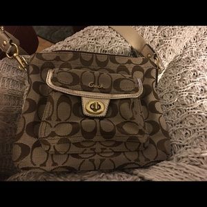 Coach "C" fabric crossbody bag