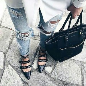 FINAL REDUCTION FLASH SALE Zara black buckle flats