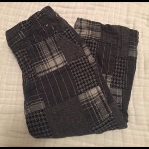 Boys dressy wool patchwork plaid pants