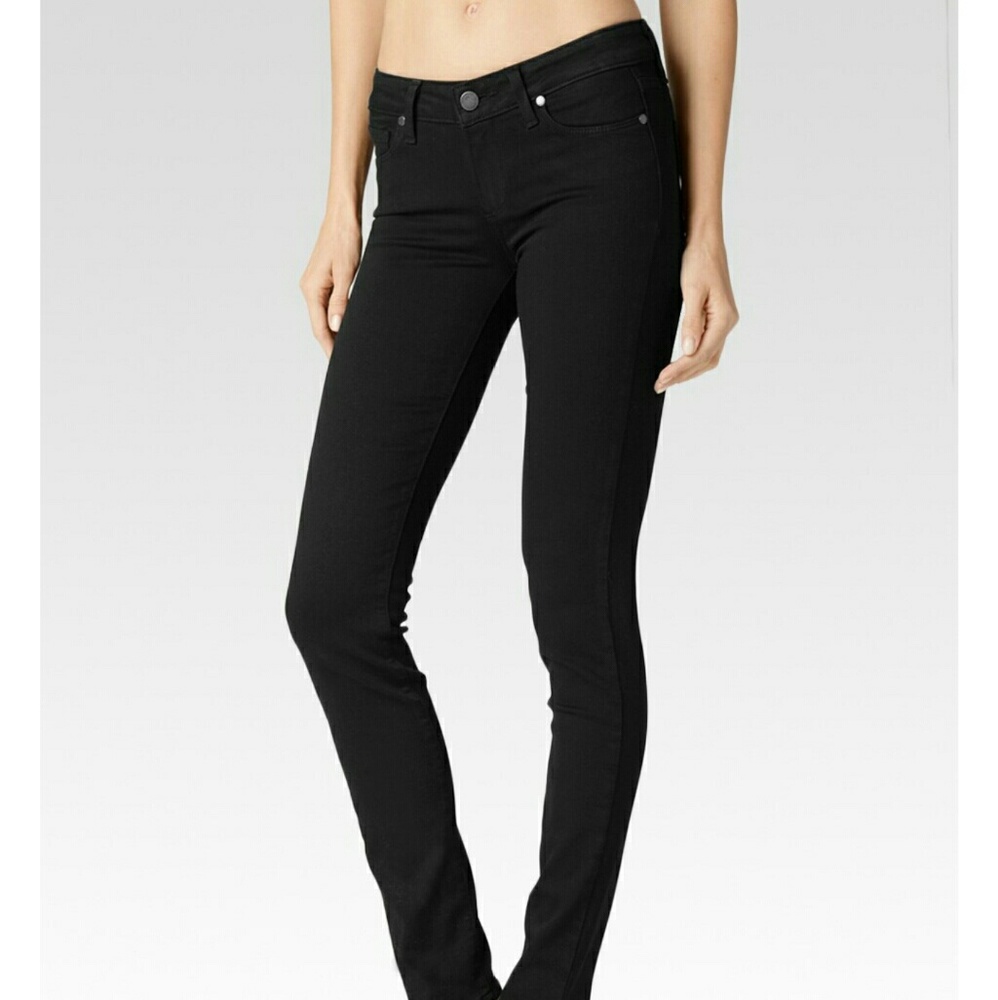 PAIGE Transcend Skyline Skinny Black Jeans