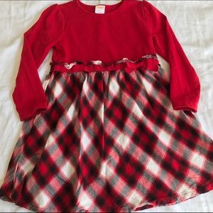 Toddler red plaid dress