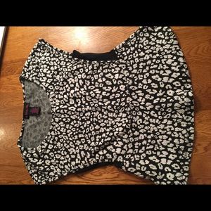 Material Girl Leopard Print Peplum Top