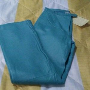 Straight leg leather trouser
