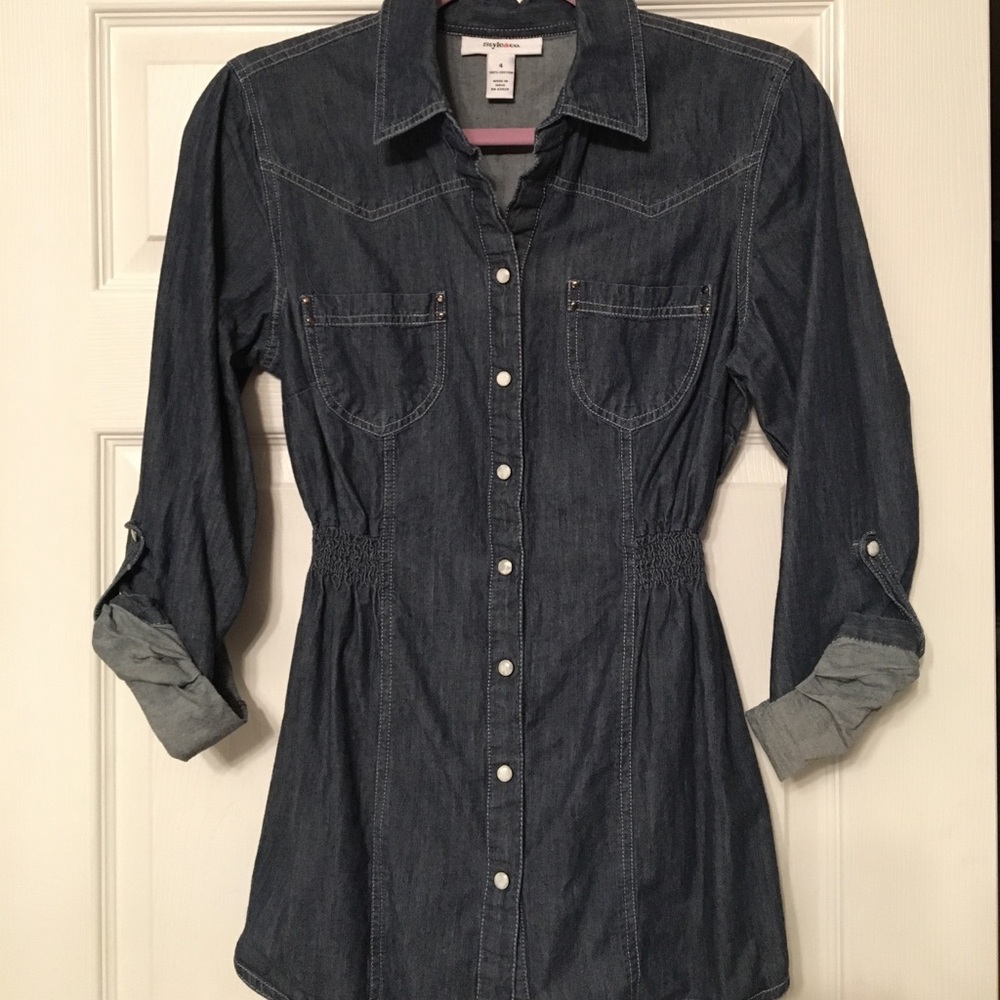 Style&Co. Size 4 Jean Top
