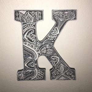 Handmade Henna Letter wall art