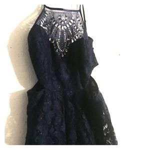 Navy blue prom dress