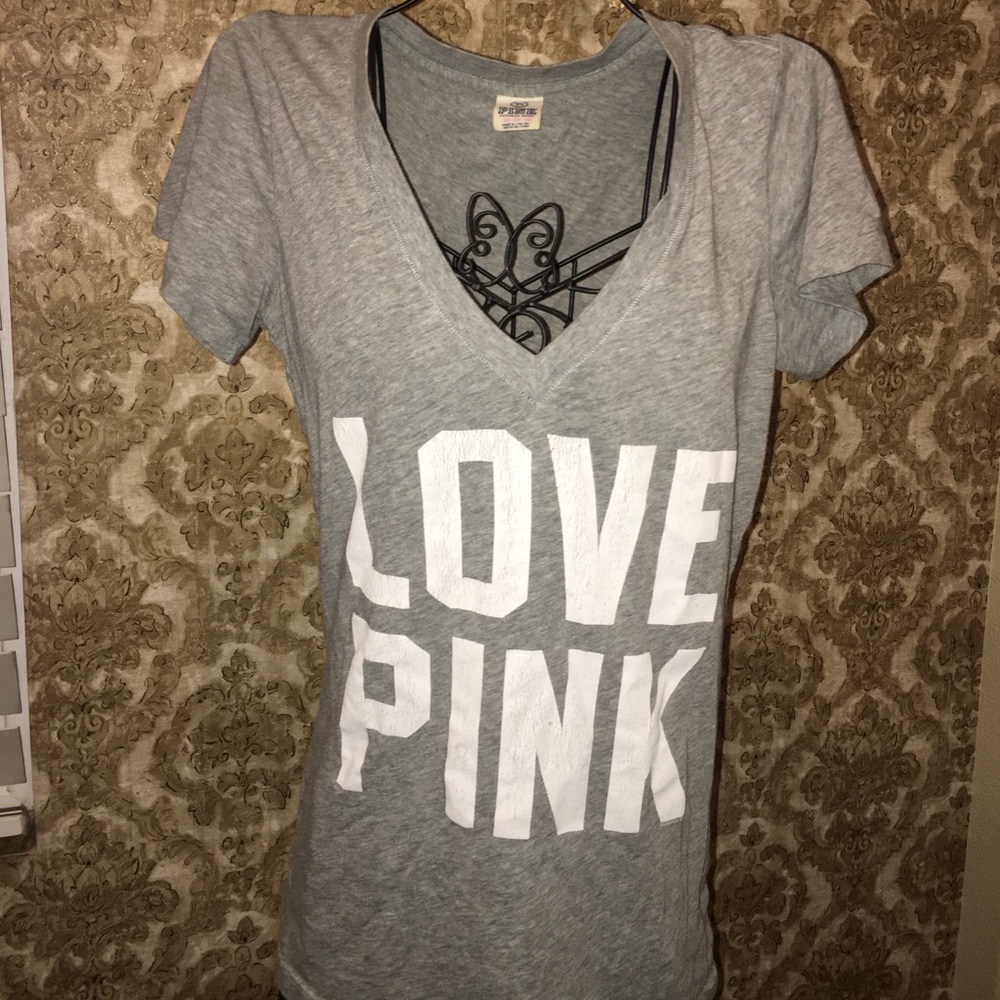 PINK gray shirt