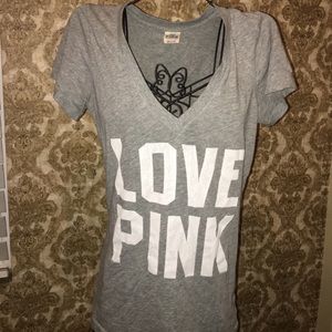 PINK gray shirt
