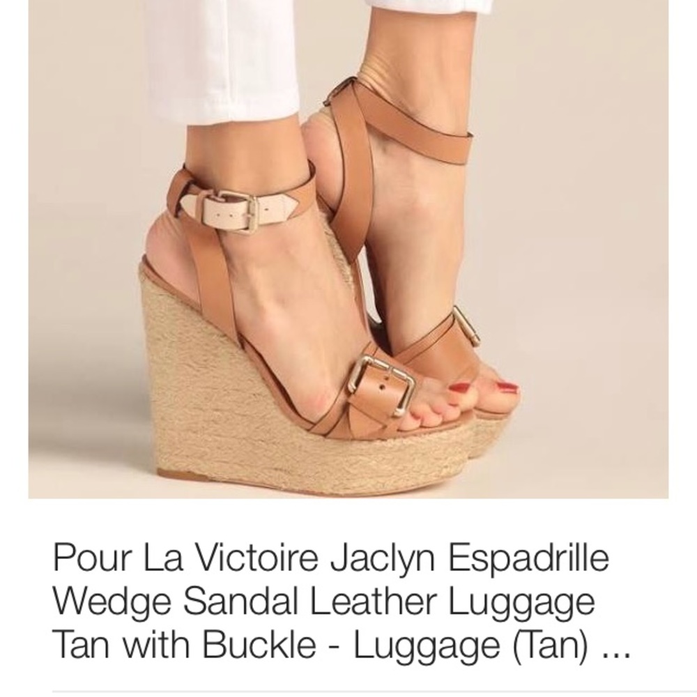 Pour La Victoire espadrille wedge, size 9 1/2