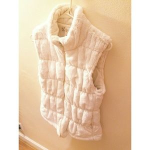 SOFT White Faux Fur Vest