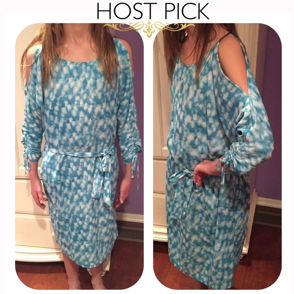 Michael Kors Peekaboo sleeve Cold Shoulder dress - Picture 1 of 4