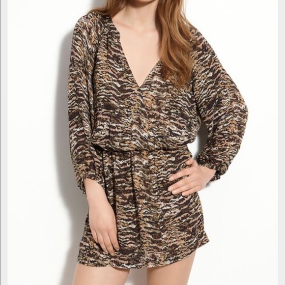 Joie Dresses & Skirts - Joie Brown Animal Print Dress