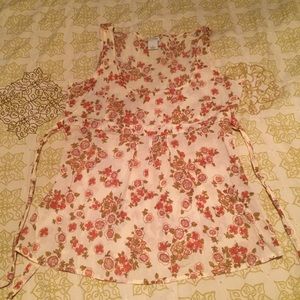 Anthropologie sleeveless floral top