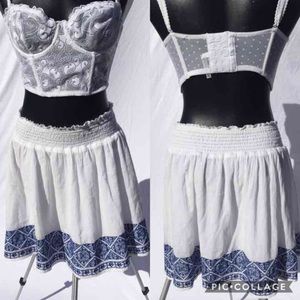 Blue and white skirt