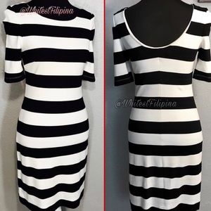 Banana Republic Black&White Bold striped dress.
