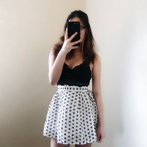 Mini floral skater skirt