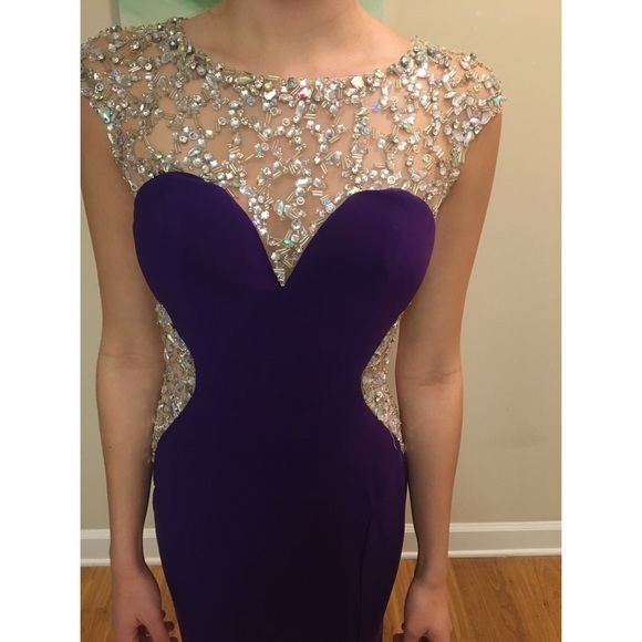 Madison James Purple Prom Dress - Picture 4 of 5