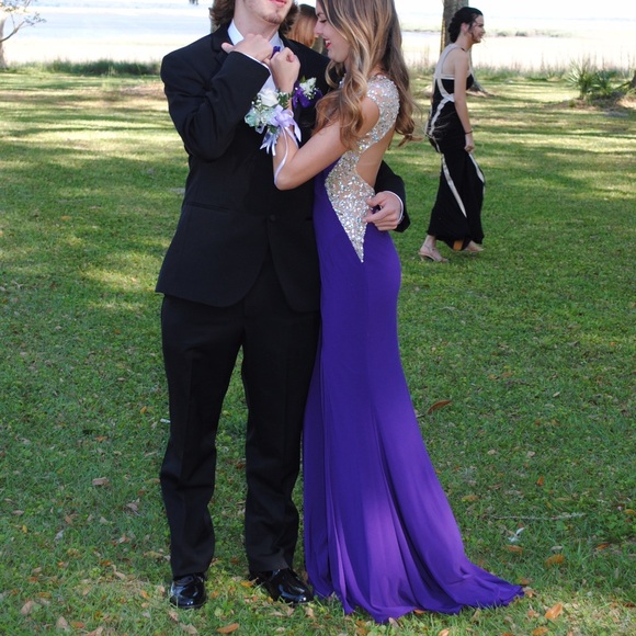 Madison James Purple Prom Dress - Picture 5 of 5
