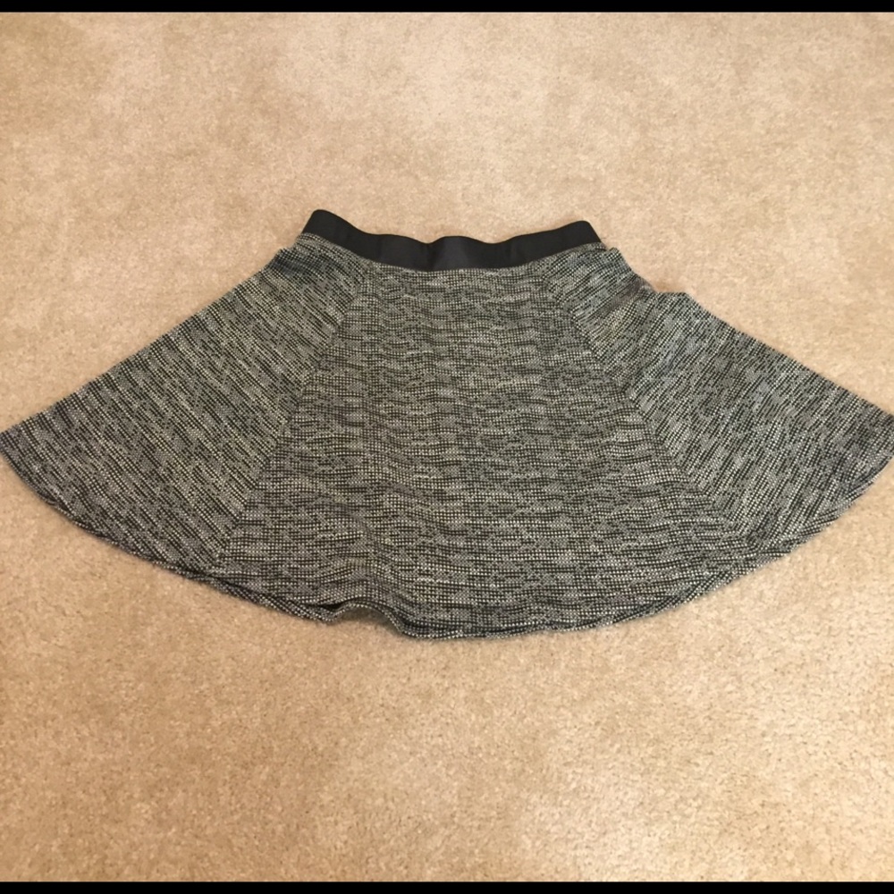 Marled mini skirt with leather♥️