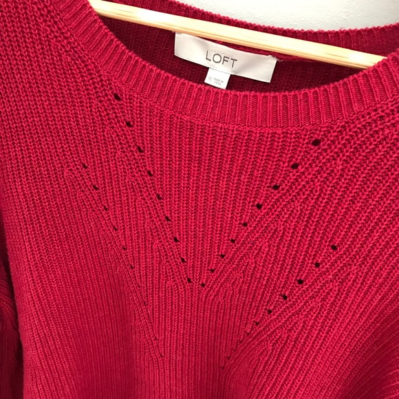 NWT LOFT Bell-sleeved Ribbed Sweater Size XL - Picture 2 of 8