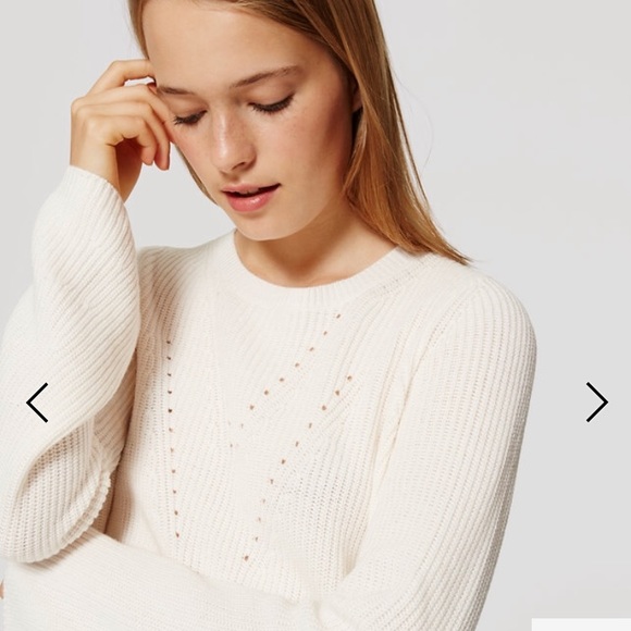 NWT LOFT Bell-sleeved Ribbed Sweater Size XL - Picture 7 of 8