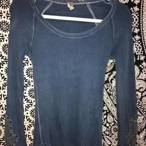 Blue Free People Long sleeve