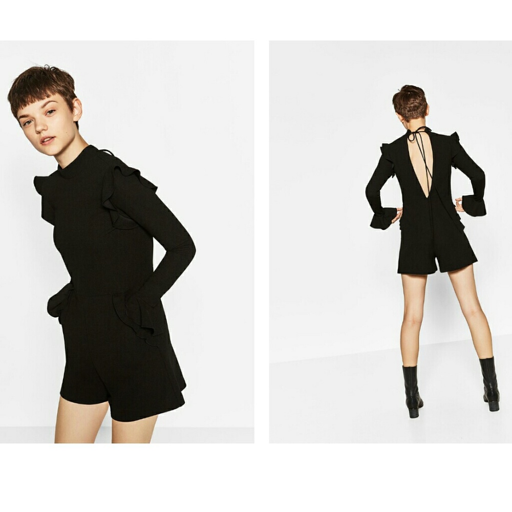 Zara Short Frilled Jumpsuit