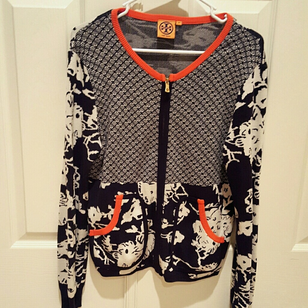 Tory Burch Zip Cardigan