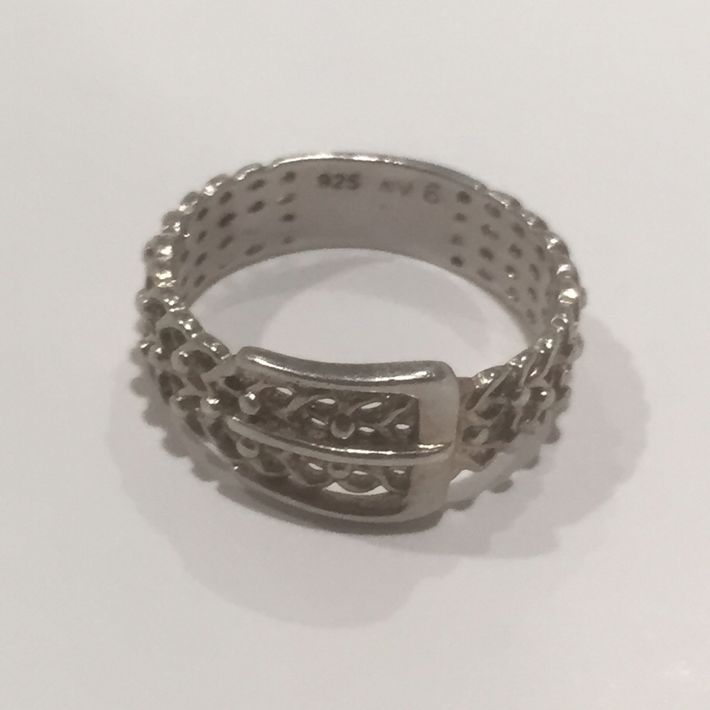 925 Silver Buckle Ring