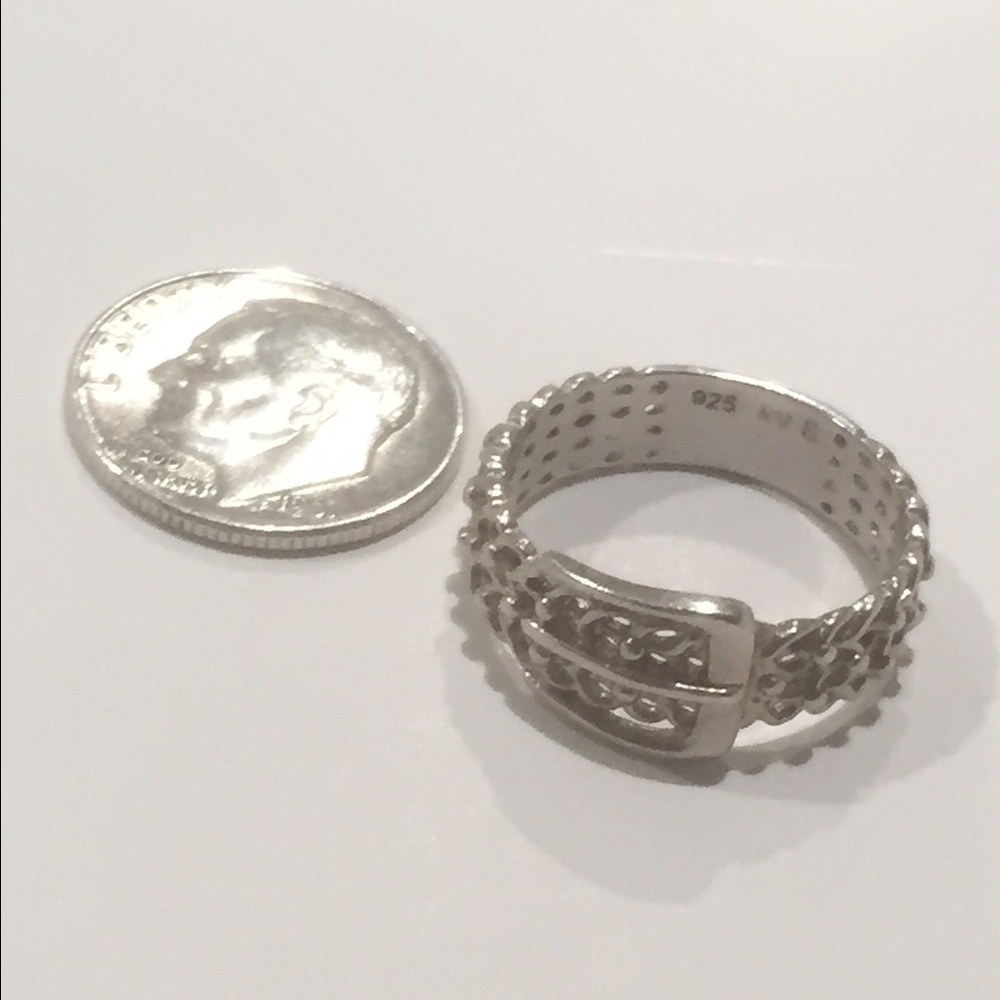 925 Silver Buckle Ring - Picture 4 of 7