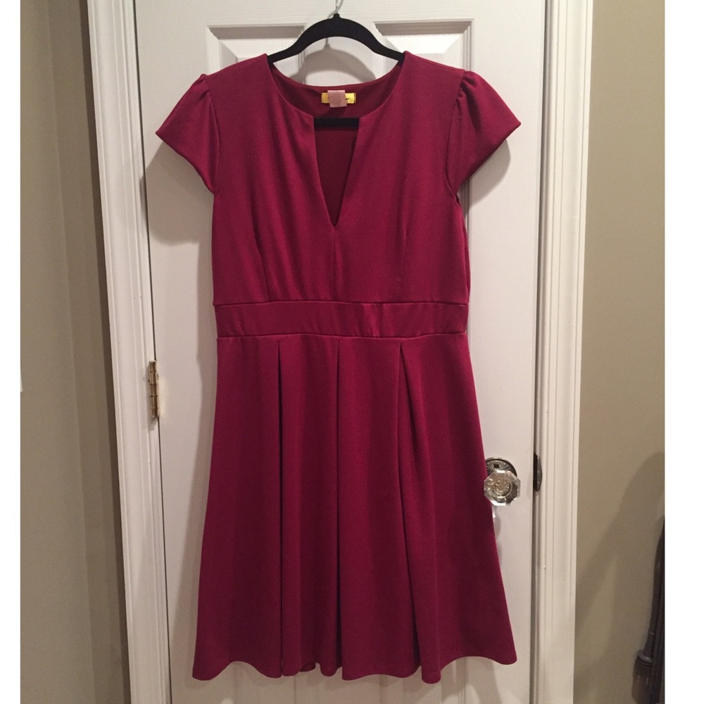 Vintage inspired Wine colored Dress