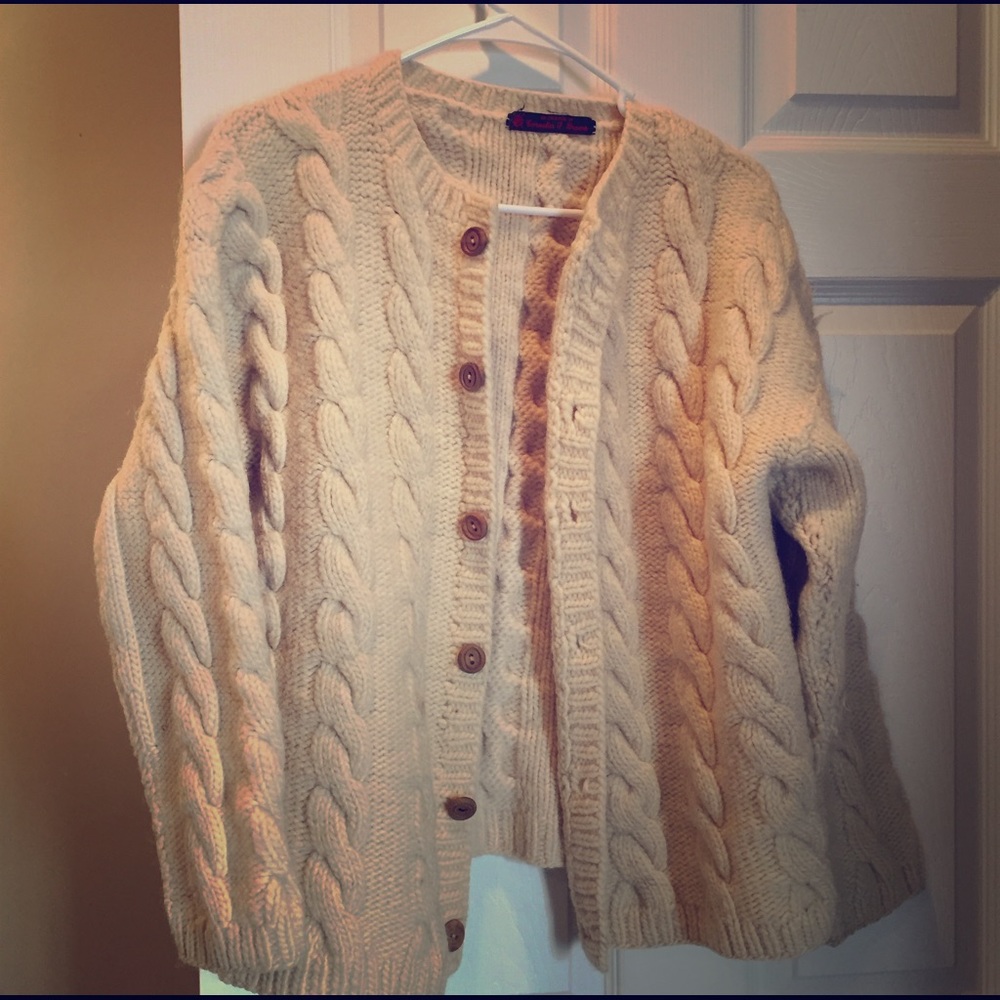 Hand-Knit Cable Cardigan
