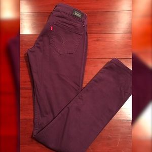 Juniors Levi's too superlow 524 purple jeans