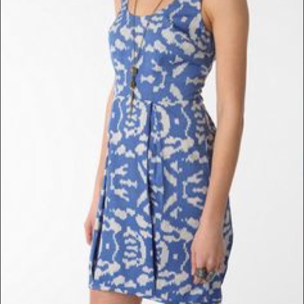 Urban Outfitters Silence + Noise Blue Ikat Dress